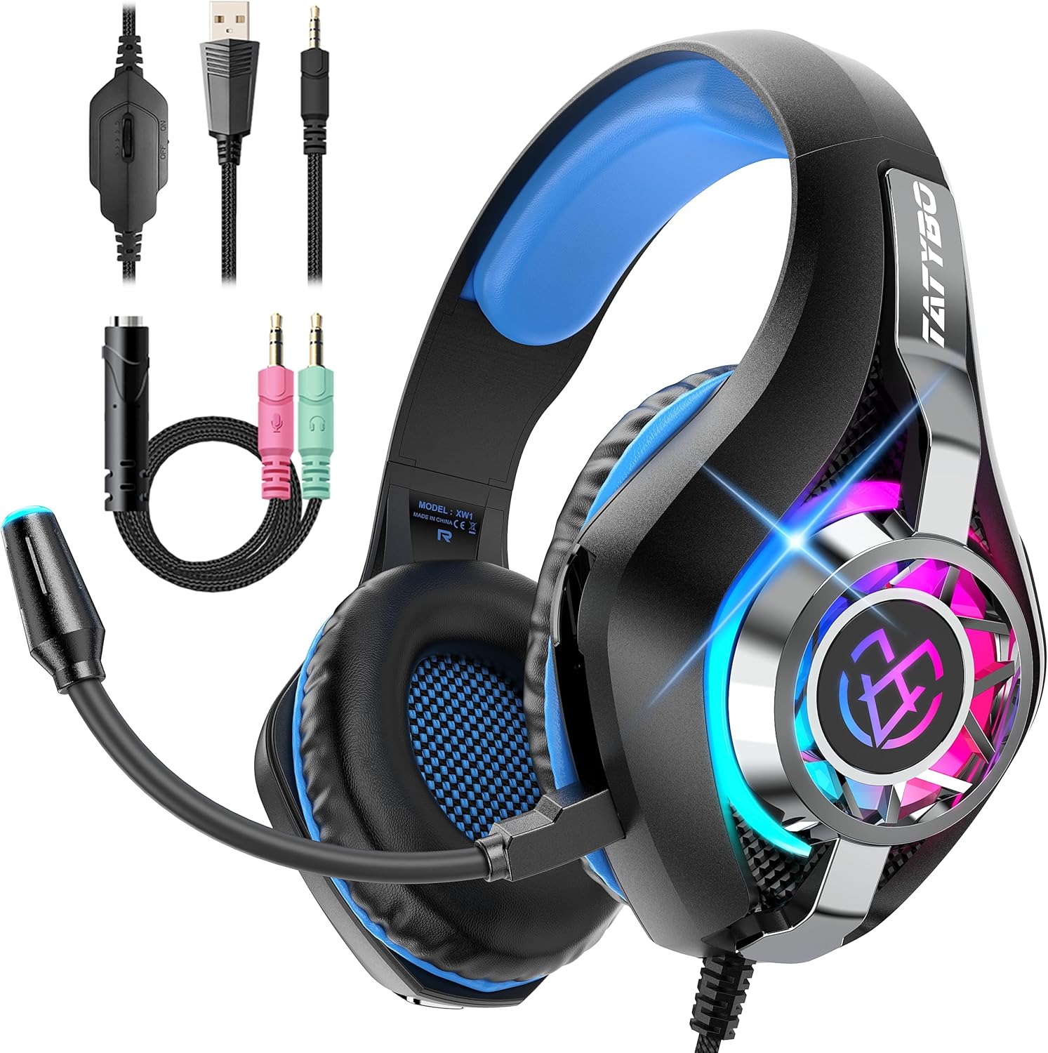 Tatybo Gaming Headset, Special Gaming Headphone for Ps5 Ps4 PC Xbox S/X Series a...
