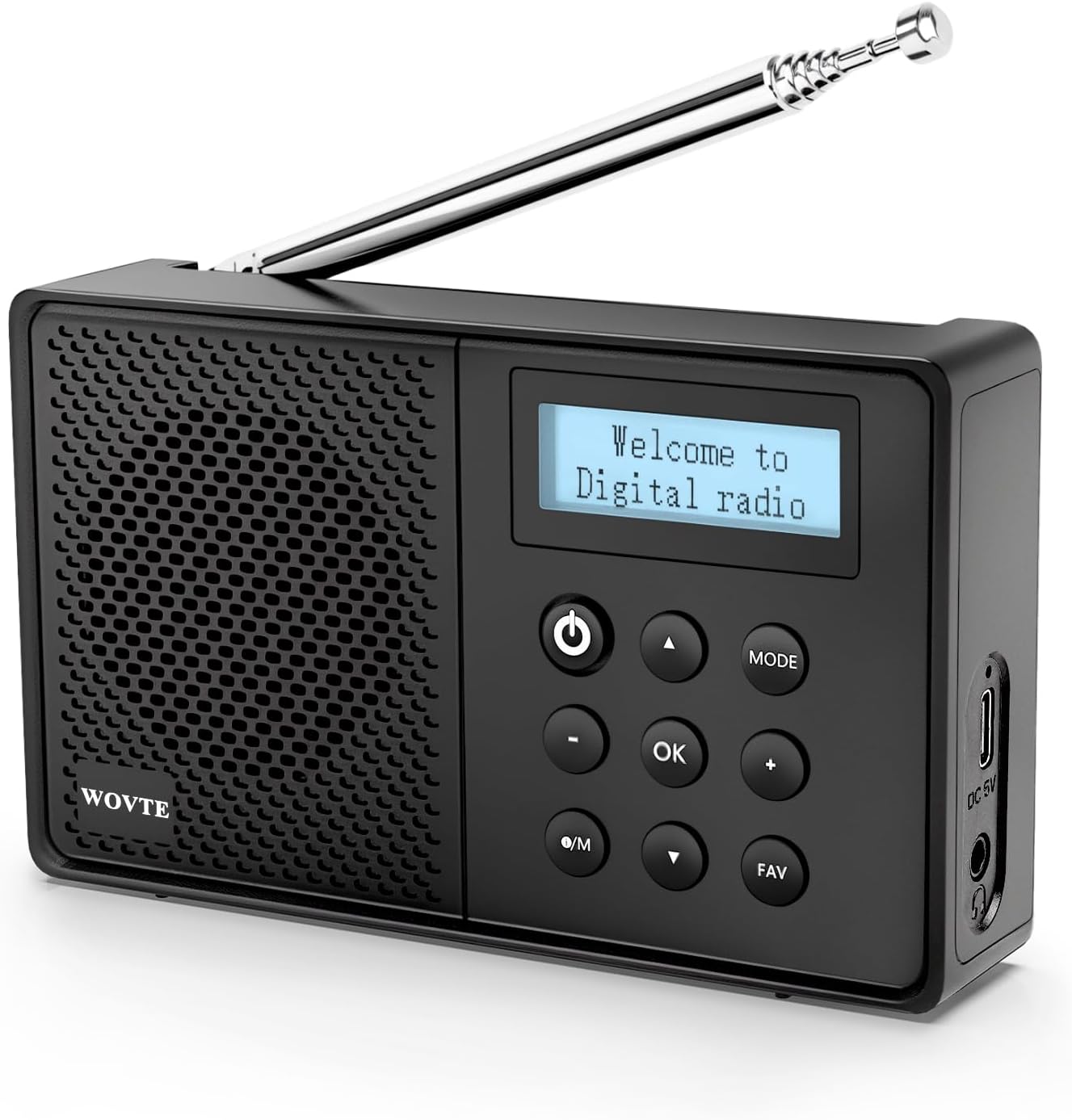 Radio Portable DAB/DAB+ Et FM – Écran Couleur 2,4 Pouces – Transmission FM, Bluetooth, Lecteur SD – Pour Voiture Et Maison