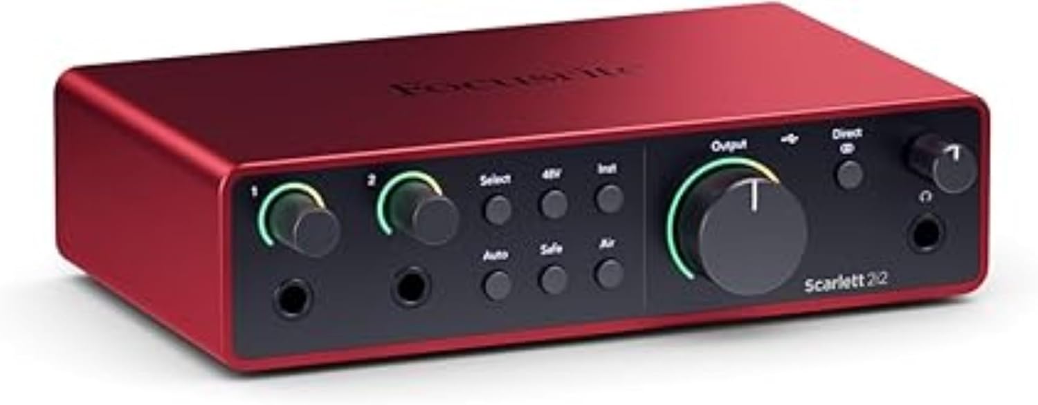 Premium Focusrite Scarlett 2i2 4th Gen, Leading USB Audio Interface for Recordin...