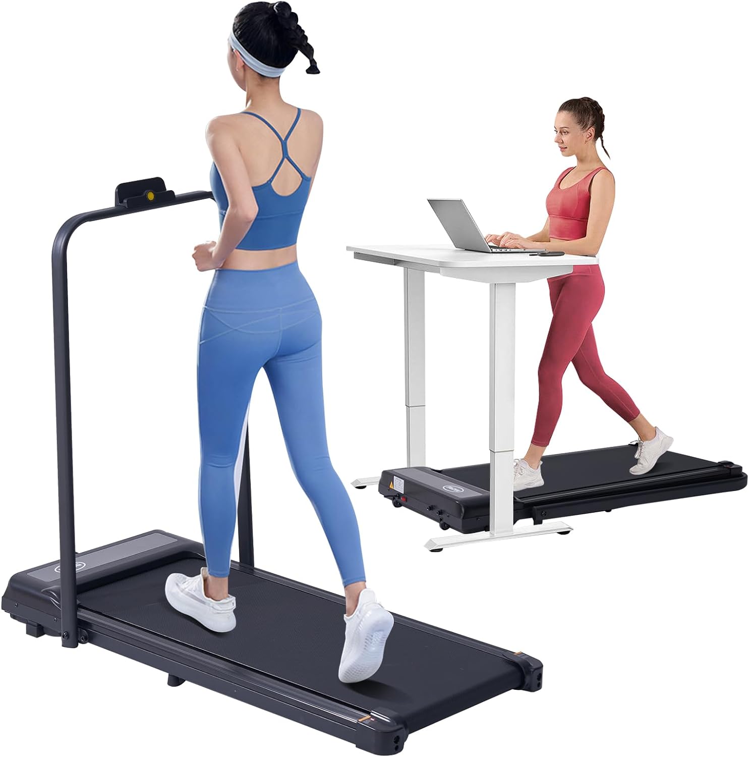 Portable Treadmill with Handles, High-Power 3.5HP Electric Small Treadmills for...