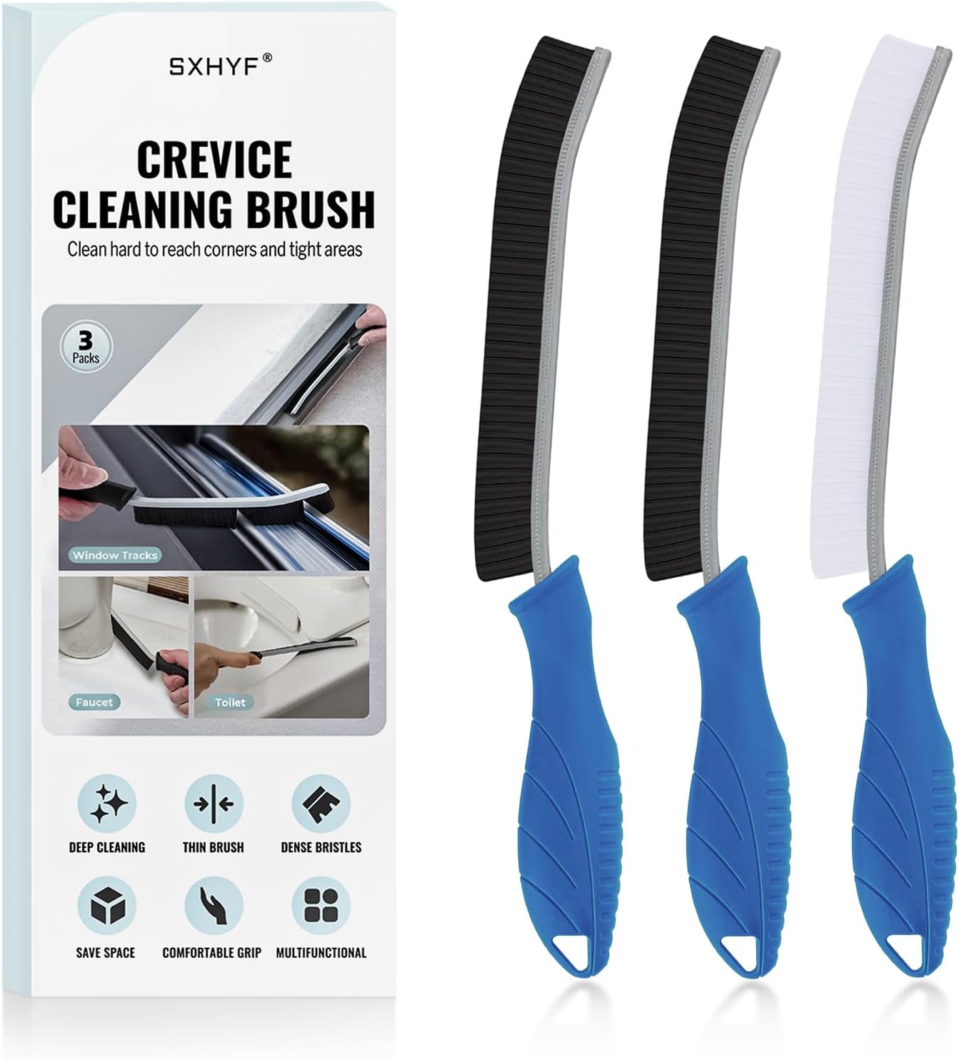 Special SXhyf Hard Bristle Cleaning Brush, Innovative Crevice Cleaning Brush for...