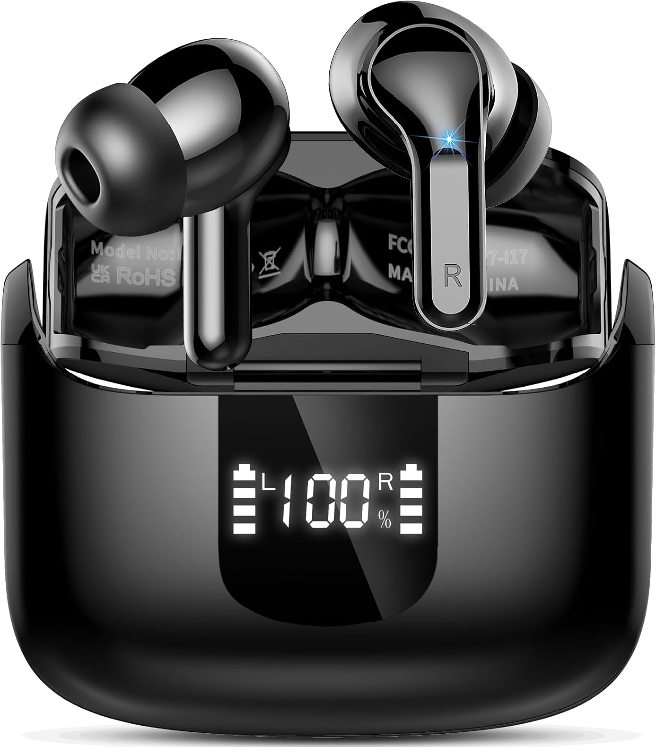 Wireless Earbuds, 3D-Stereo Bluetooth 5.4 Headphones, 50+Hrs Deep Bass in Ear Bu...