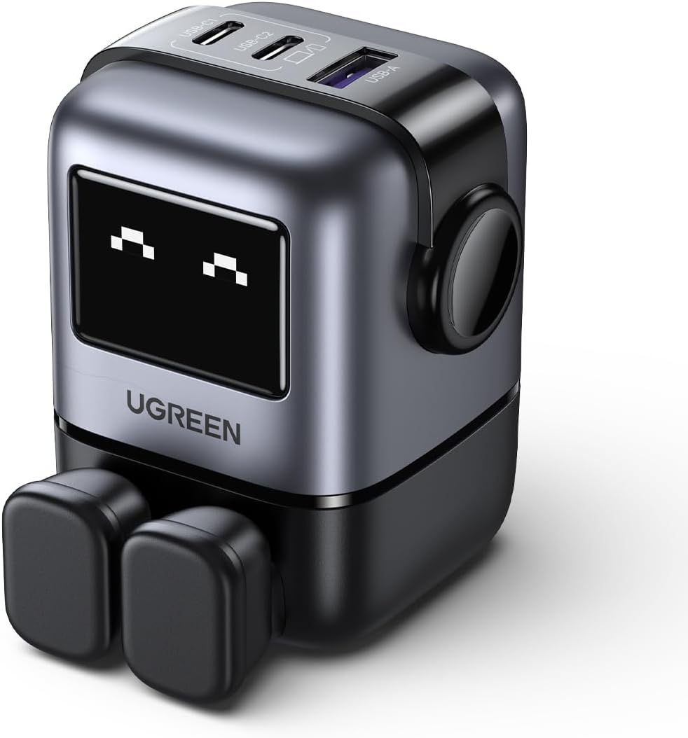 UGREEN Uno Charger 65W USB C Charger Nexode 3-Port GaN Fast Charger Plug Type C...