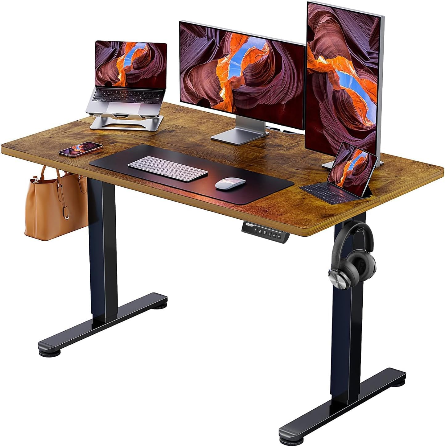 ErGear Electric Standing Desk Height Adjustable 120 x 60cm, Sit Stand Desk with...