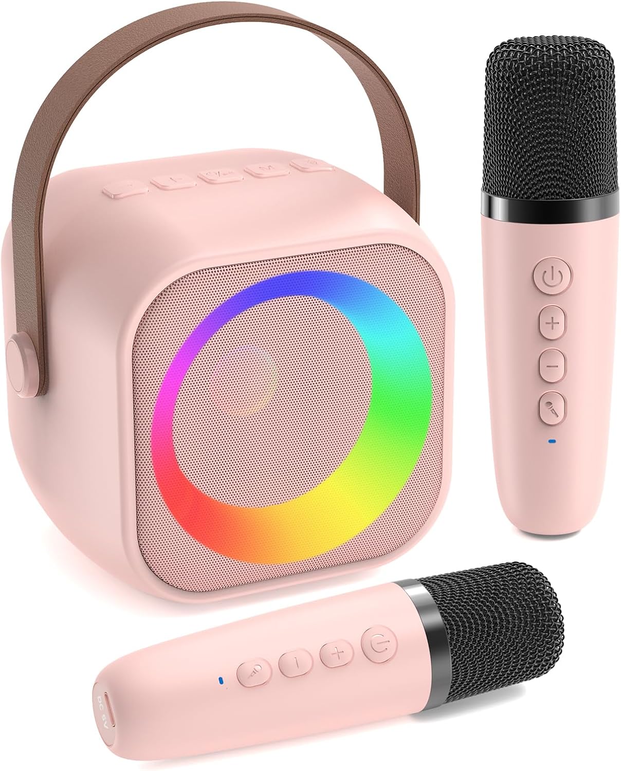 Karaoke Machine 2 Microphones, Birthday Gifts for Girls Toys Age 3-15 Year Old G...