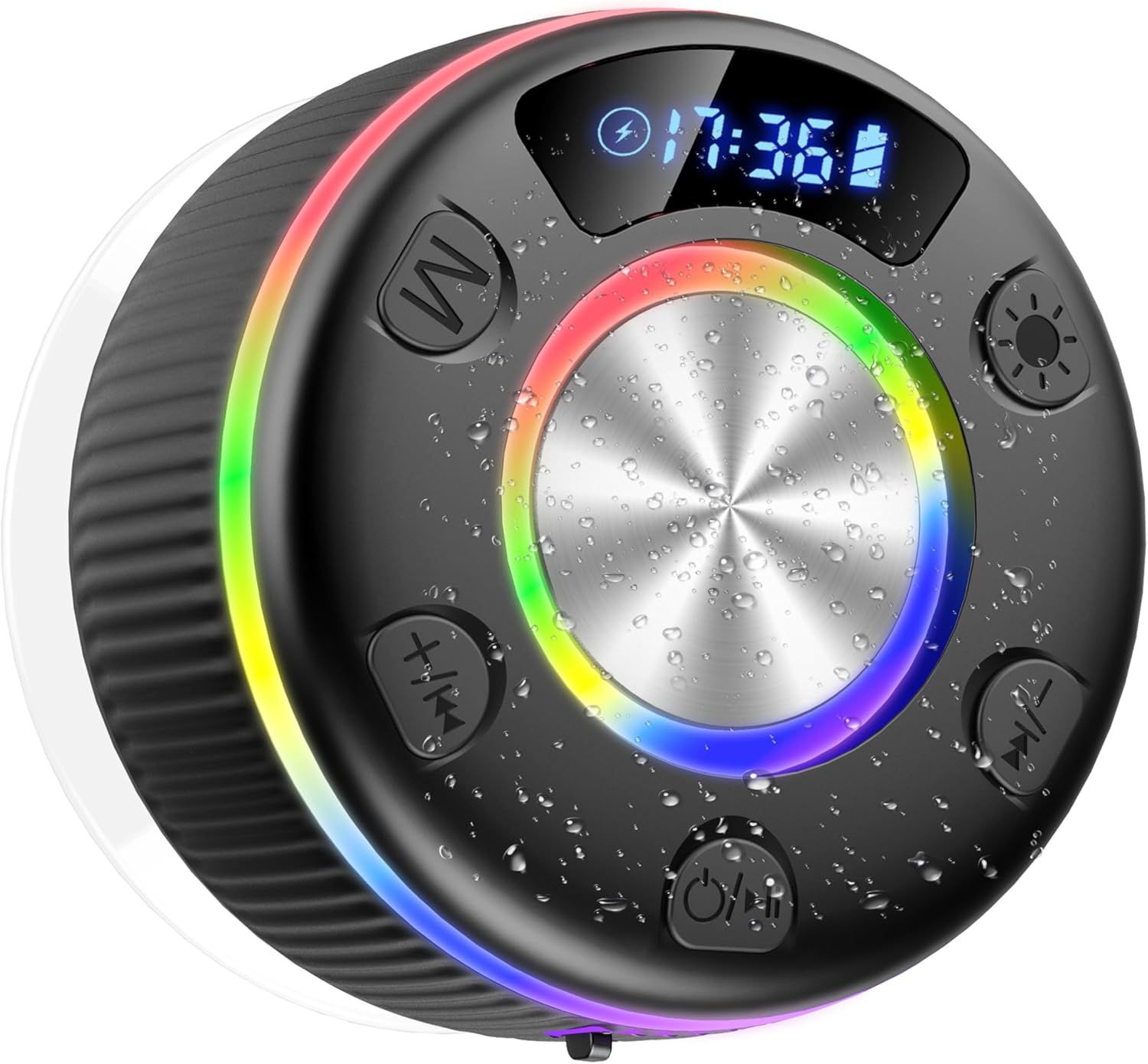 Bluetooth Shower Speaker, 2025 Portable wireless speakers with Led Light, IP7 Wa...