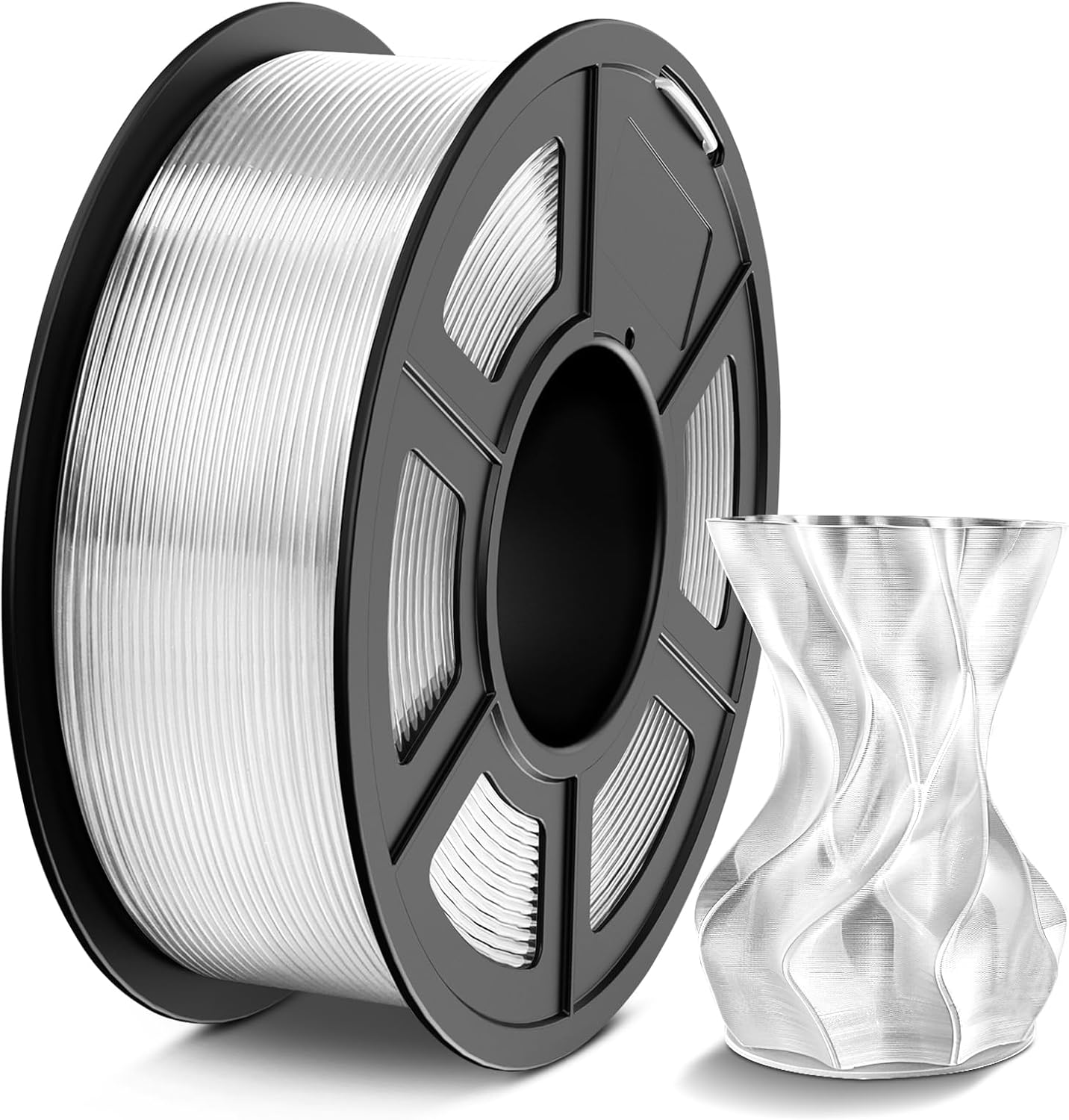 TECBEARS PETG Filament 1.75mm Clear 1KG, High Strength & Toughness 3D Printer Fi...