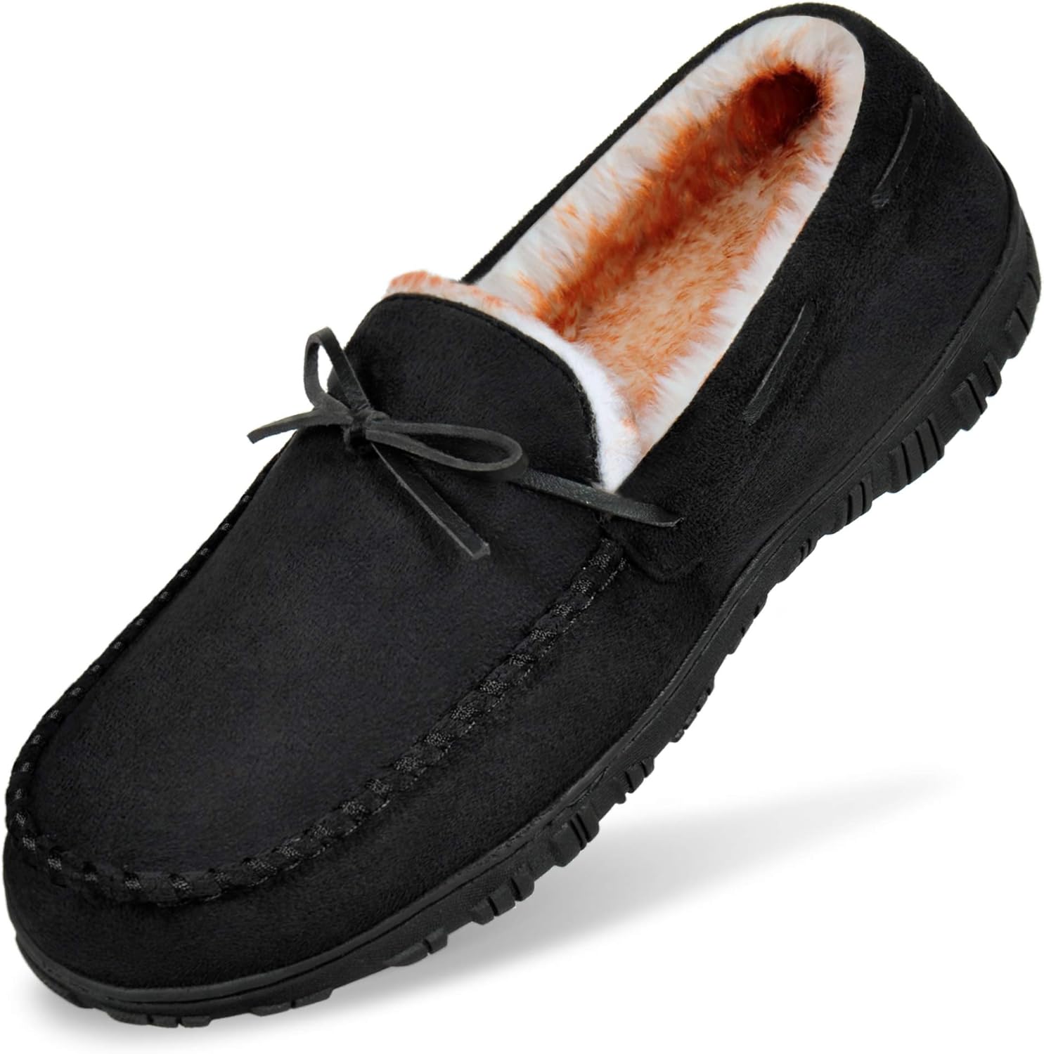 MIXIN Mens Slippers Moccasins Slippers for Men House Shoes with Warm and Cozy Me...