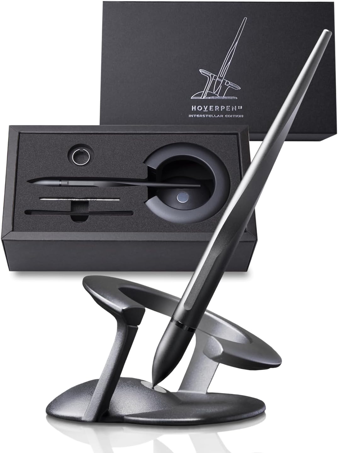 novium Hoverpen Interstellar - Space Black, Ballpoint Pen, Unique Conversational...