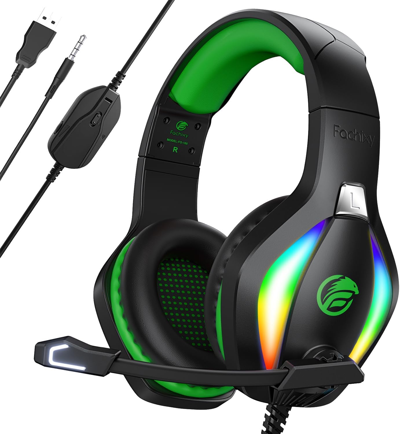 Fachixy FC100 Gaming Headset for PS4, PS5, PC, Xbox, Switch, Gamer Headset with...