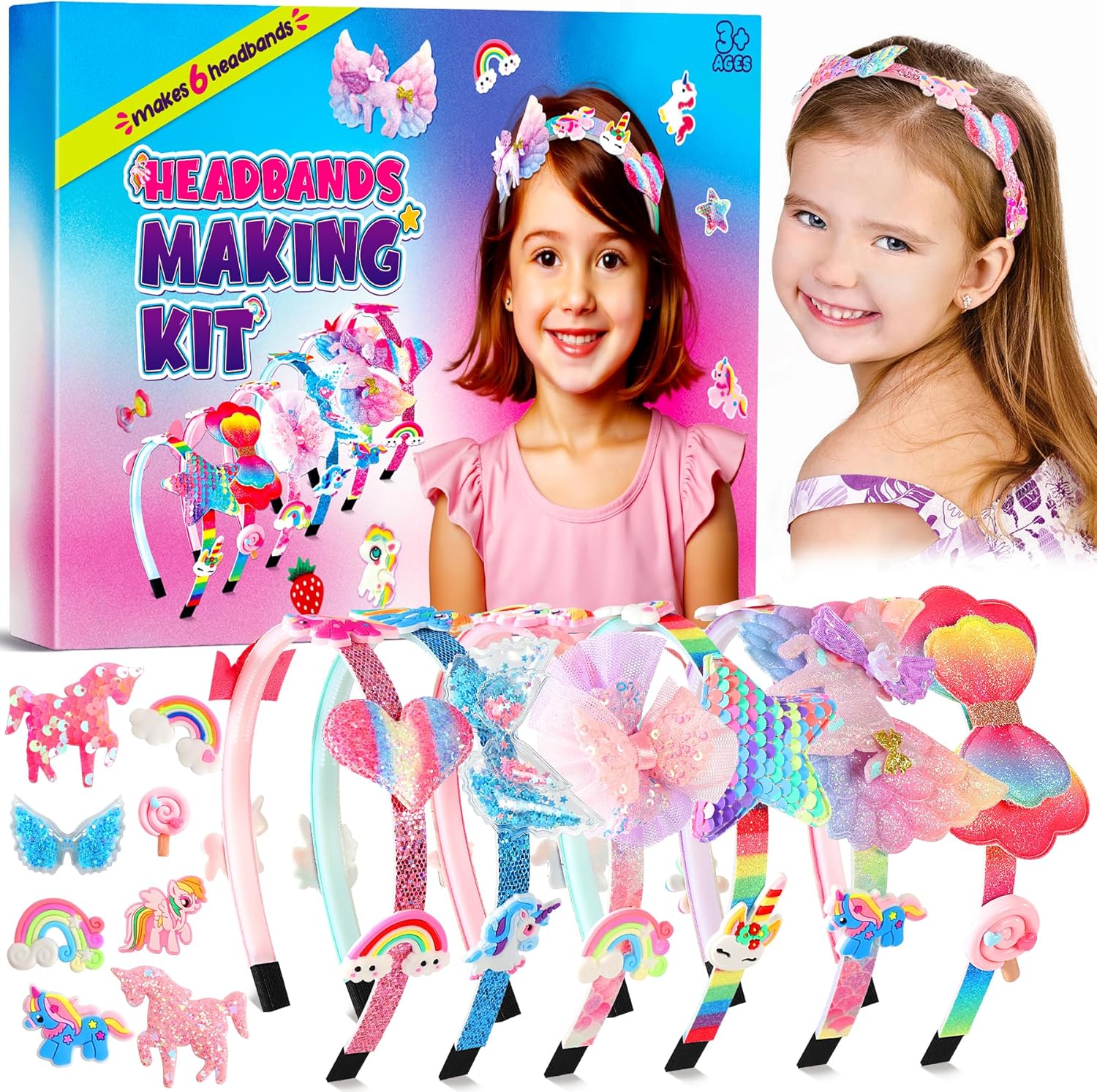 Unicorn Headband Making Kit for Girls Age 3+, Creative Craft Kits for Kids, DIY...