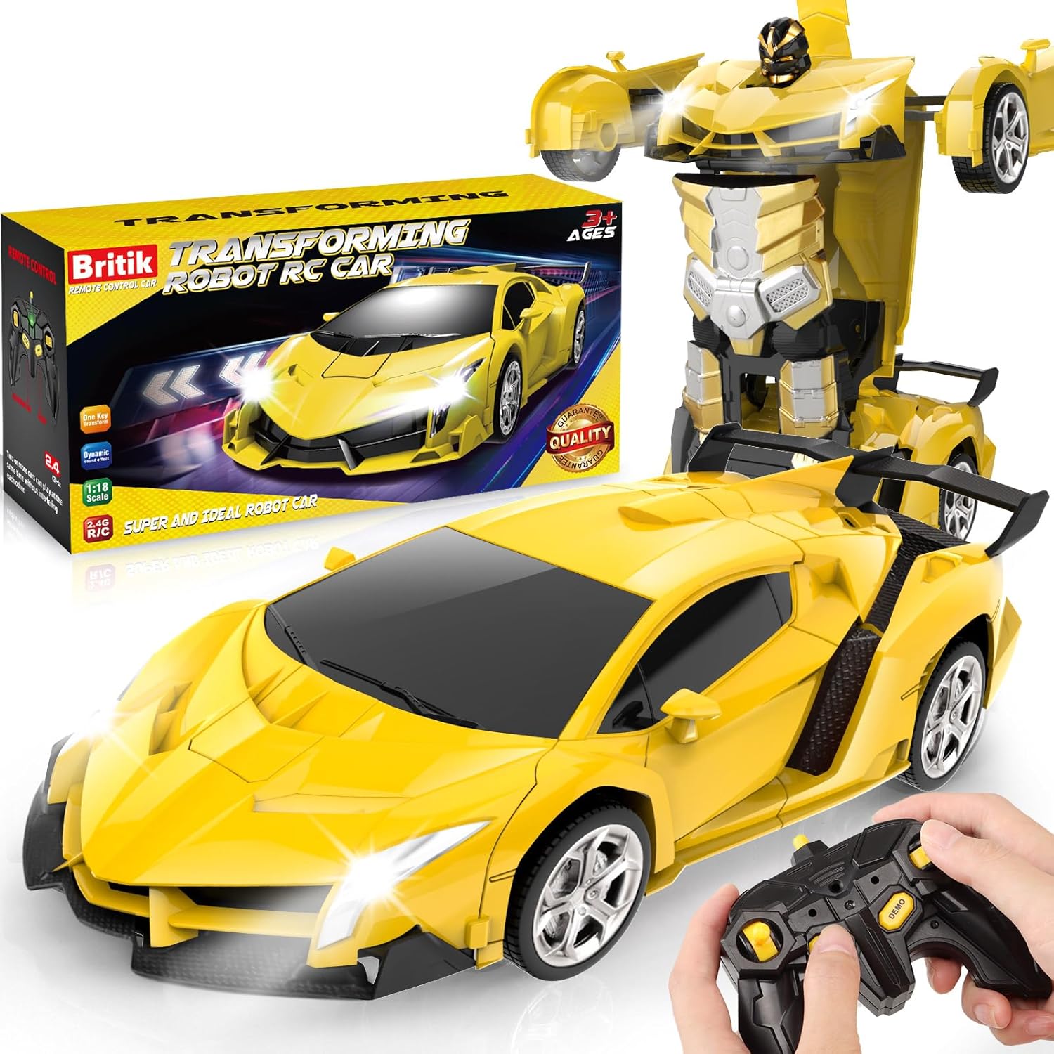 Toys for Kids 3-8 Year Old: Transforming Remote Control Car Toys Gifts for Boys...