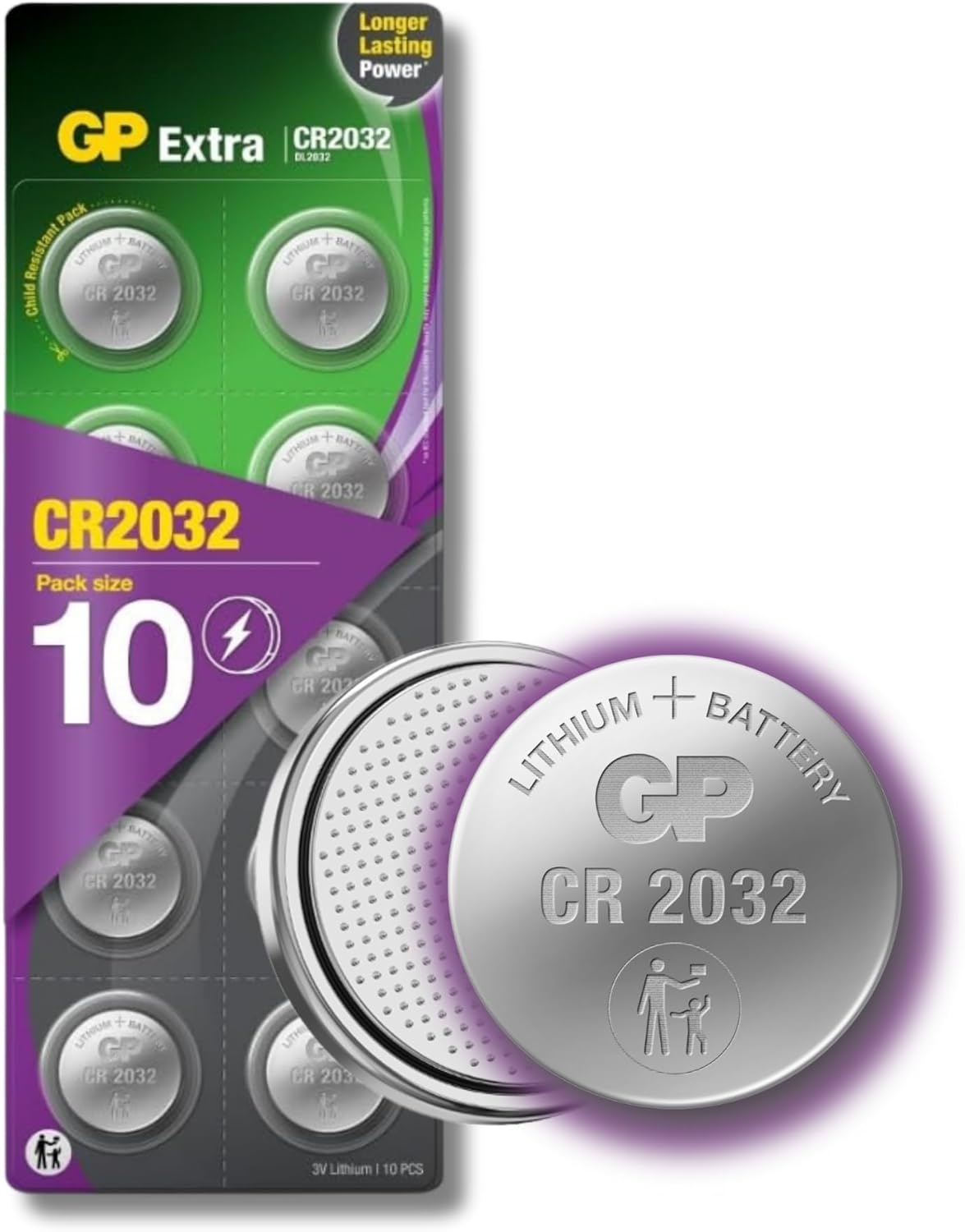 CR2032 Batteries 3V Lithium – Pack of 10 – (CR 2032 / Batteries CR2032 / DL2032...