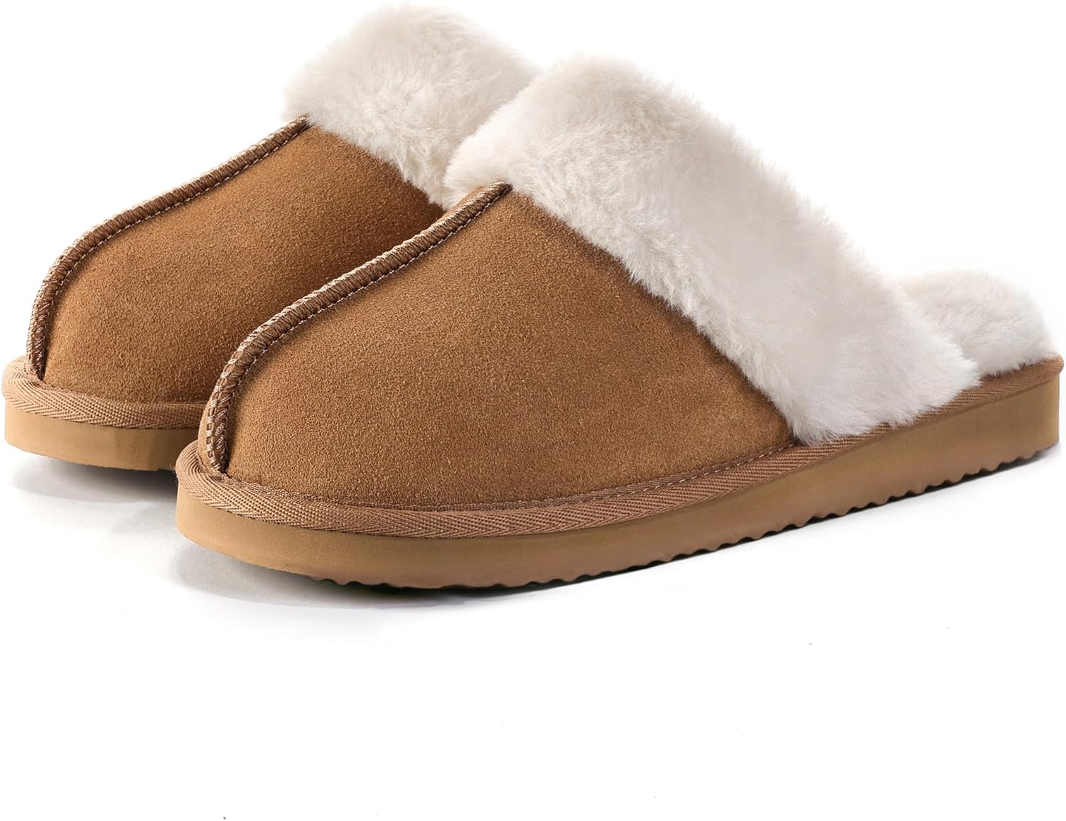 OOW Fuzzy Slippers, Cozy Faux Fur House Shoes for Women, Special Winter Warm Mem...