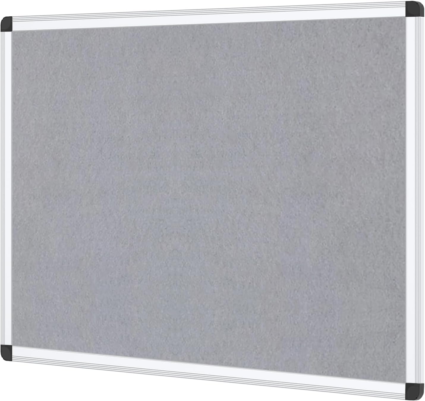 VIZ-PRO Notice Board Felt Grey, Silver Aluminium Frame, 120 X 90 cm Grey 120 x 9...