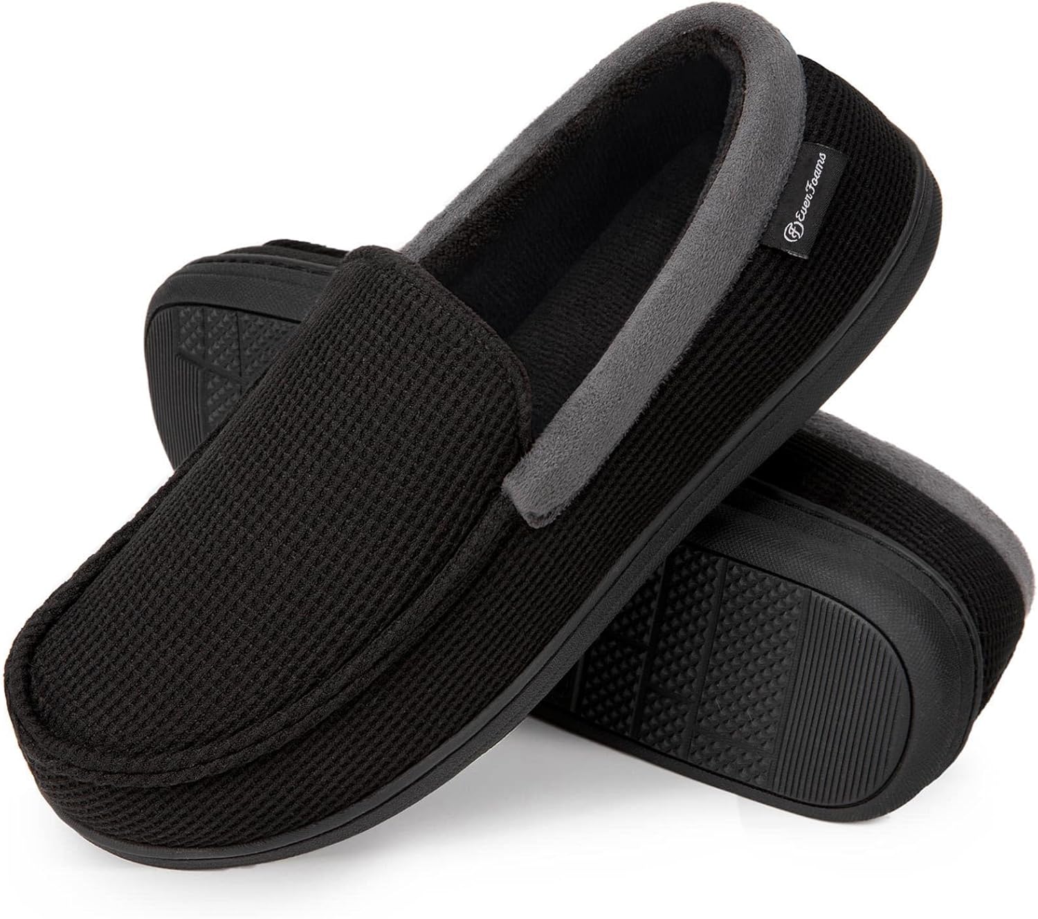 EverFoams Men's Slippers, Special Memory Foam Moccasin Slippers for Comfort, Inn...