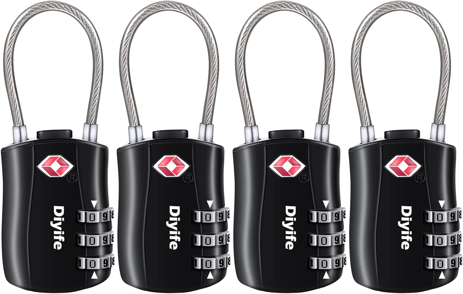Diyife TSA Luggage Locks, Special 3-Digit Security Padlock, Innovative Combinati...