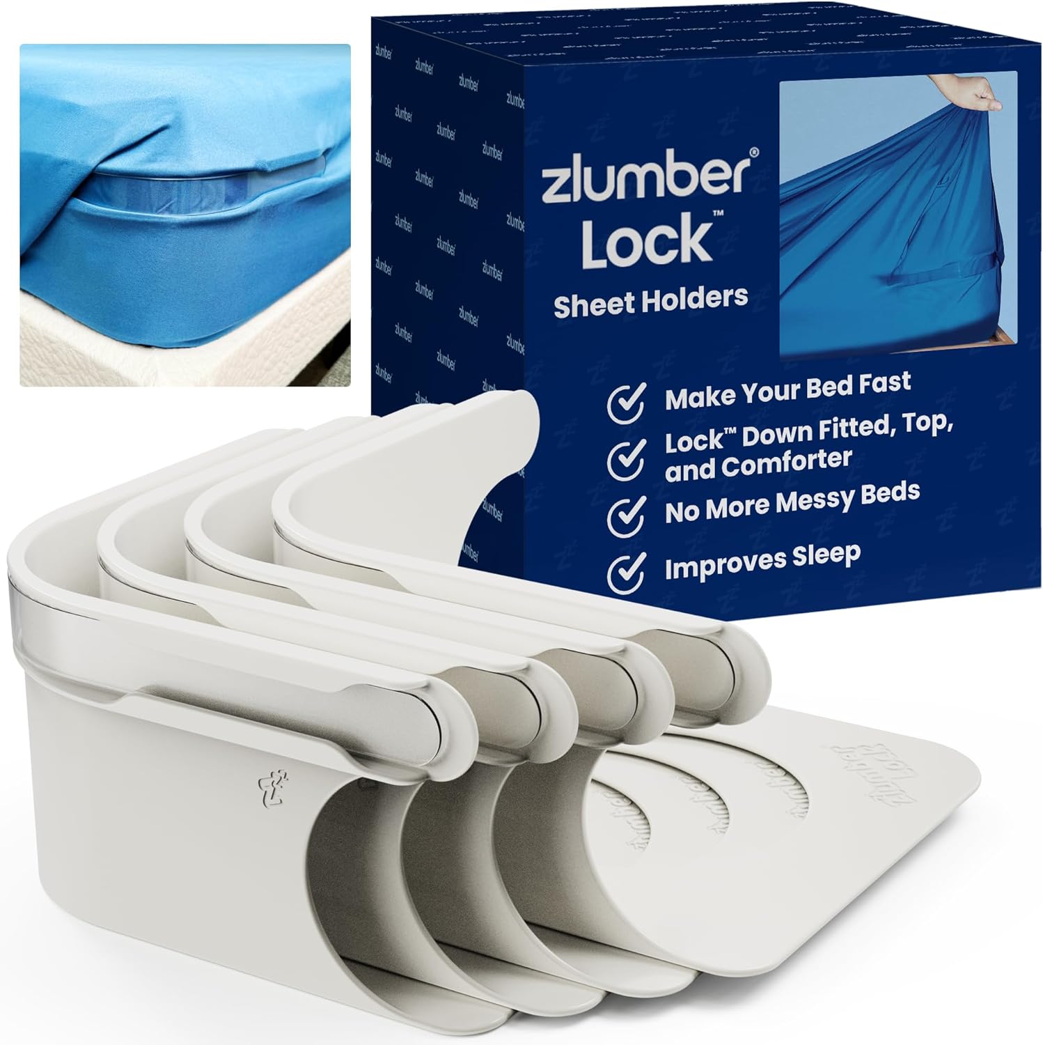 The Original USA Patented ZlumberLock – Secure Sheet Holder with Heavy-Duty Matt...