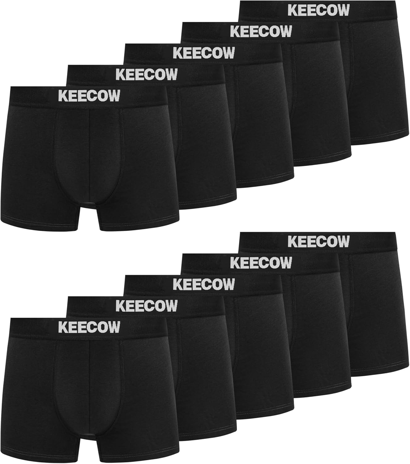 Mens Boxers Shorts 10 Pack, No Itchy Labels Cotton Comfortable Underwear Trunks...