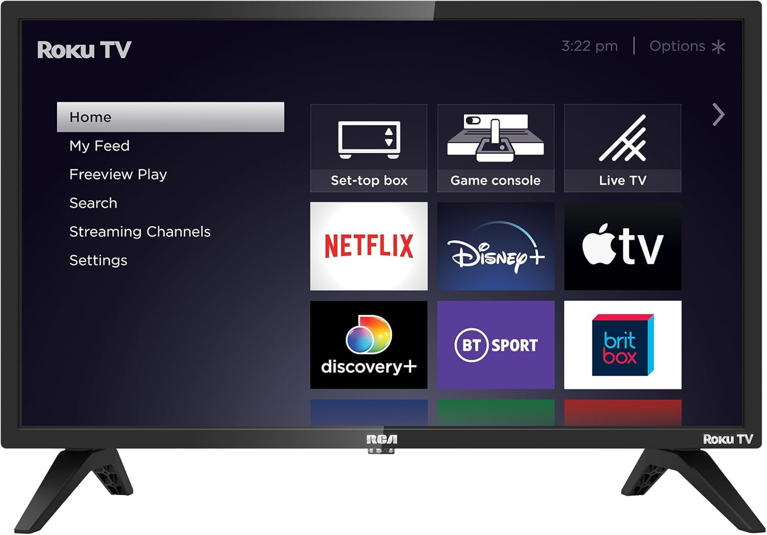 RCA Roku TV 24" Smart TV, 24 Inch HD TV with Apple Netflix Freeview, DVB-T2/T Do...