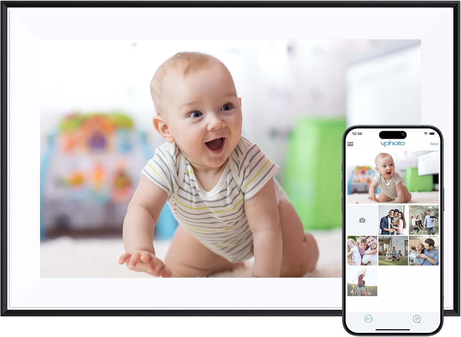 Dragon Touch 10.1'' WIFI Digital Picture Frame - 1...