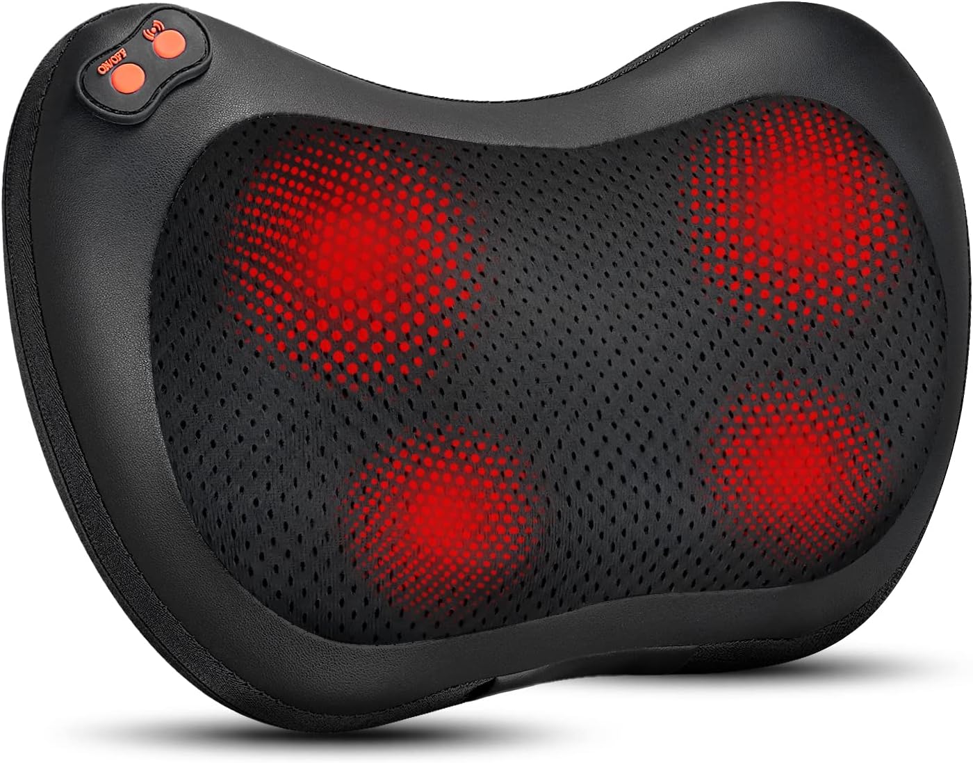 Back Neck Massager,Shiatsu Massage Pillow with Heat, Deep Tissue Kneading Massag...