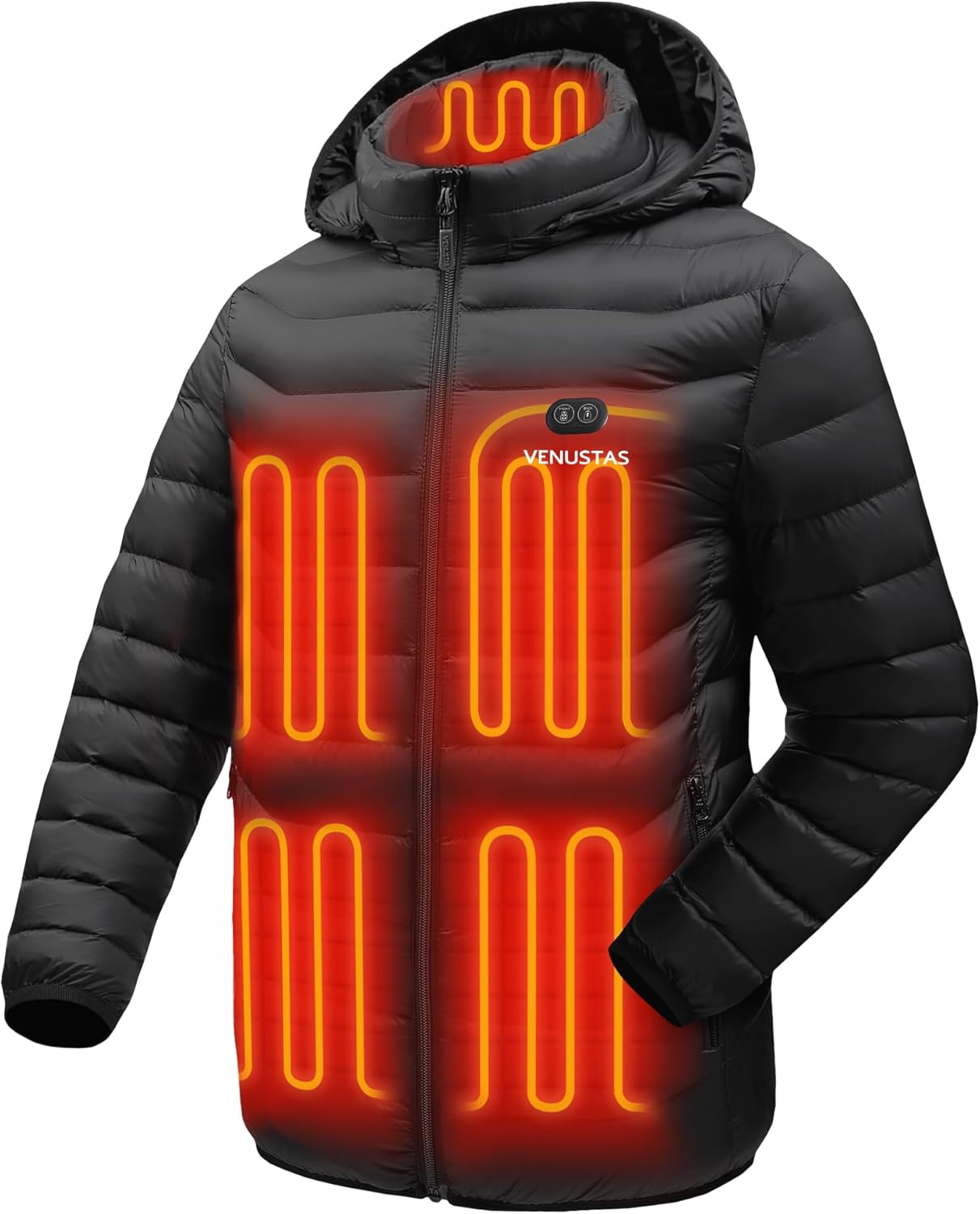 Venustas Unisex Dual-Control Heated Jacket, Water-resistant Heated Coat for Wome...