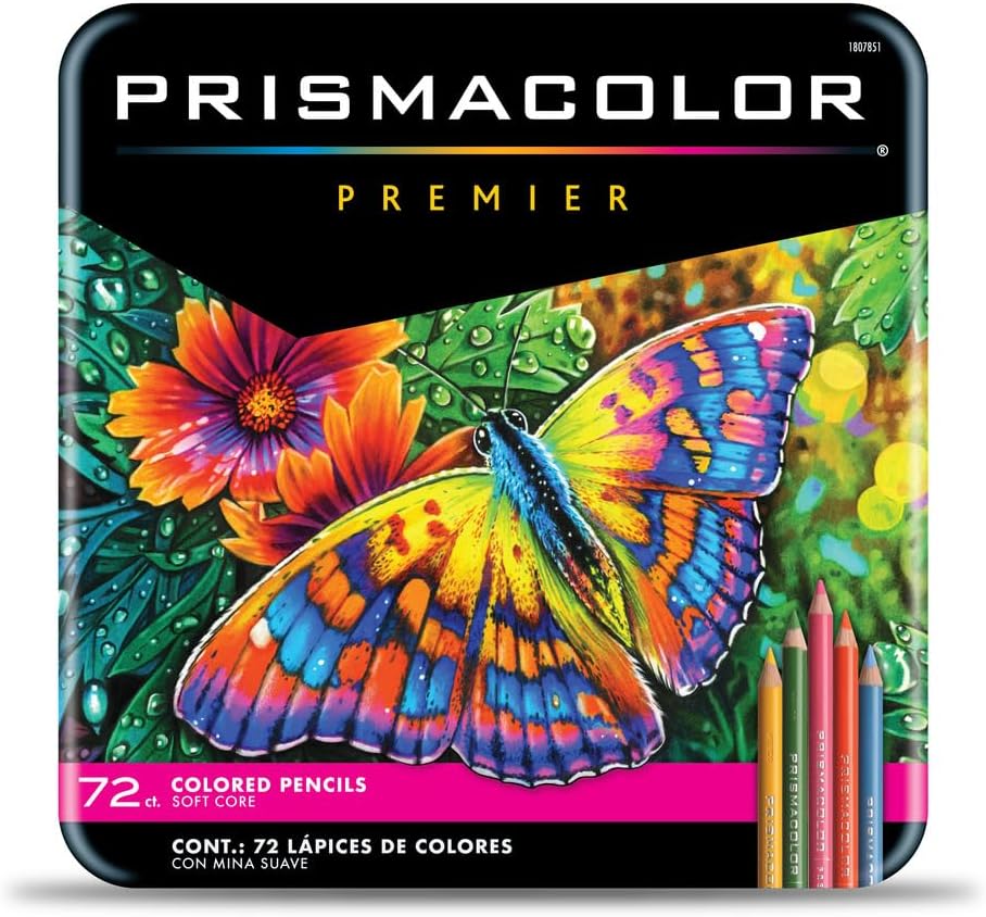 Prismacolor Premier Colored Pencils, Soft Core, Assorted Colors, 72 Count - Dura...