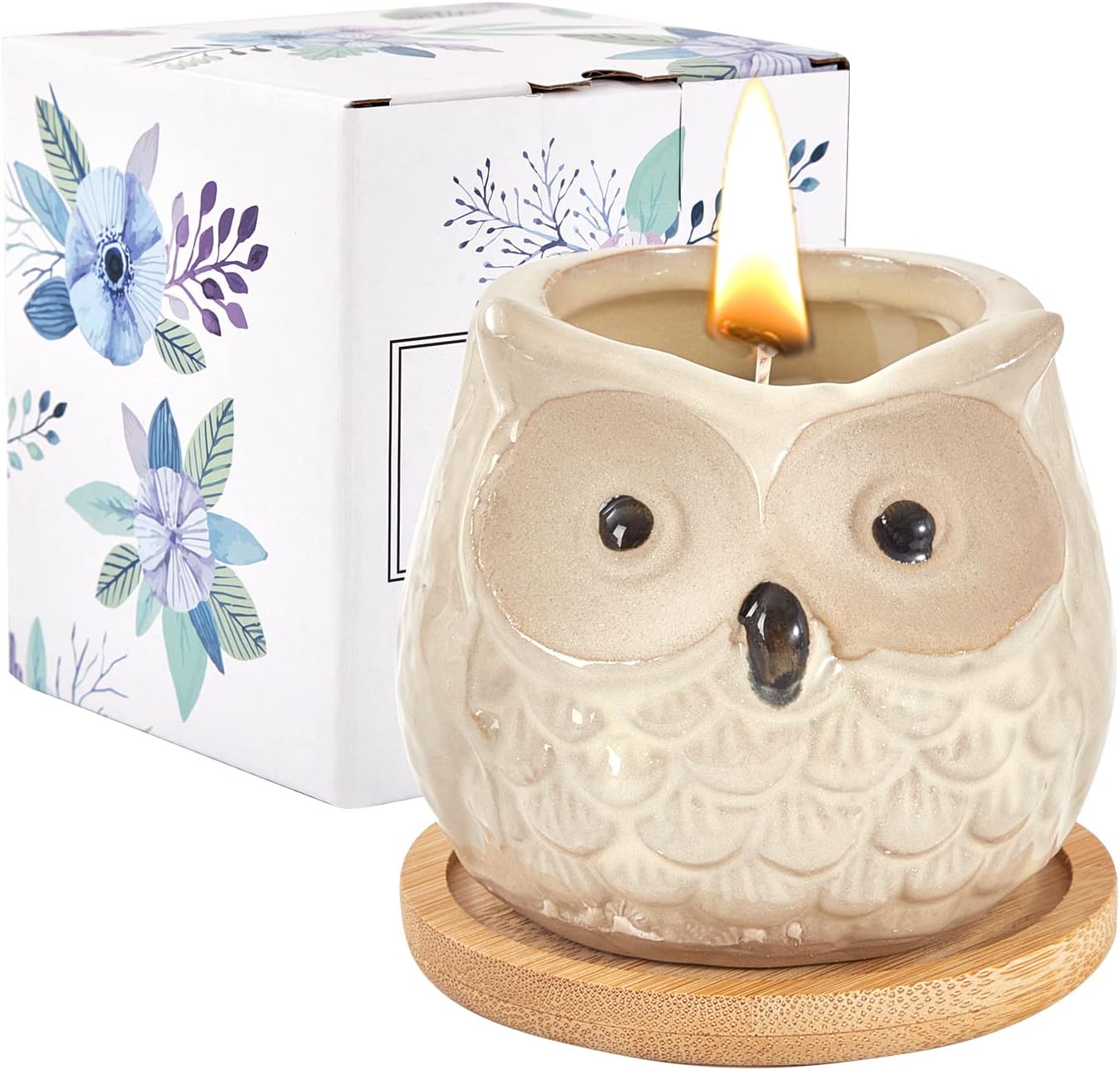 Enchanting Owl Scented Candle Gifts for Her – Luxurious Sweet Orange Aromatherap...