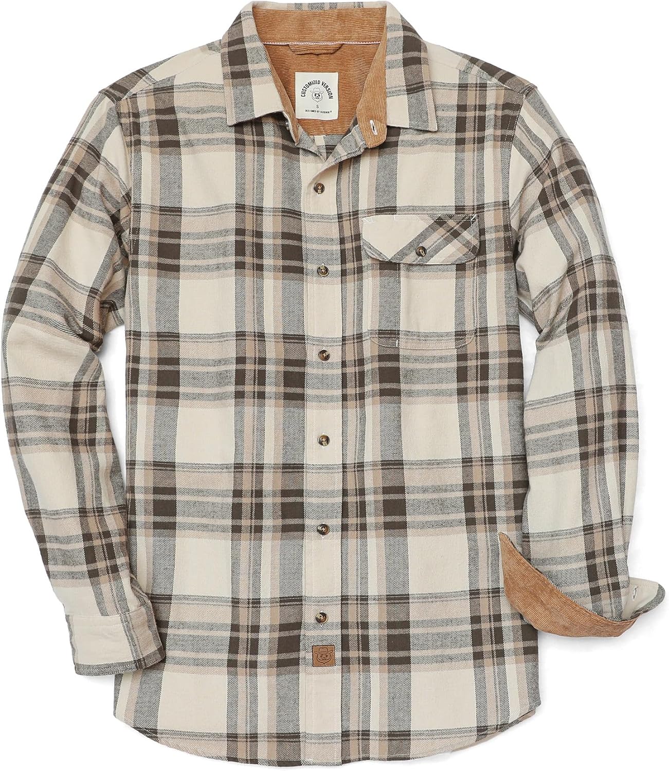 Dubinik® Mens Flannel Shirts Long Sleeve Flannel Shirt for Men Casual Button Dow...