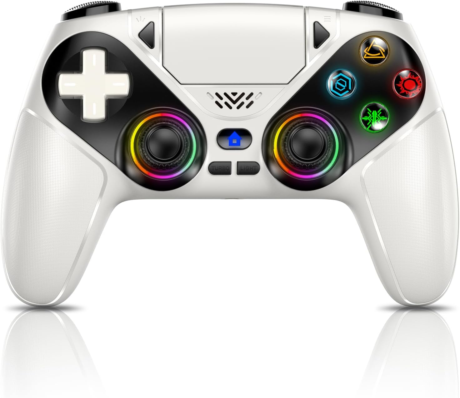 RGB Wireless Controller for PS5, Compatible with PS5 Pro/Slim/PC, Bluetooth Game...