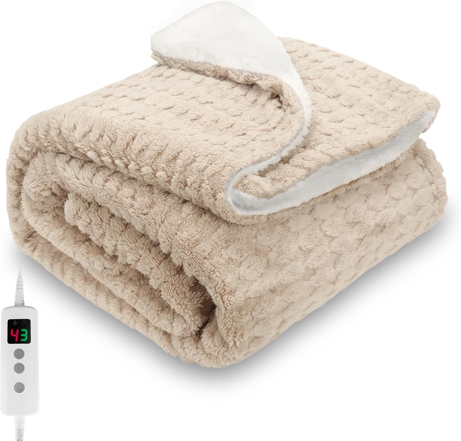 Affordable Heated Blanket, Premium Electric Heated Throw for Comfort, 10-Level A...