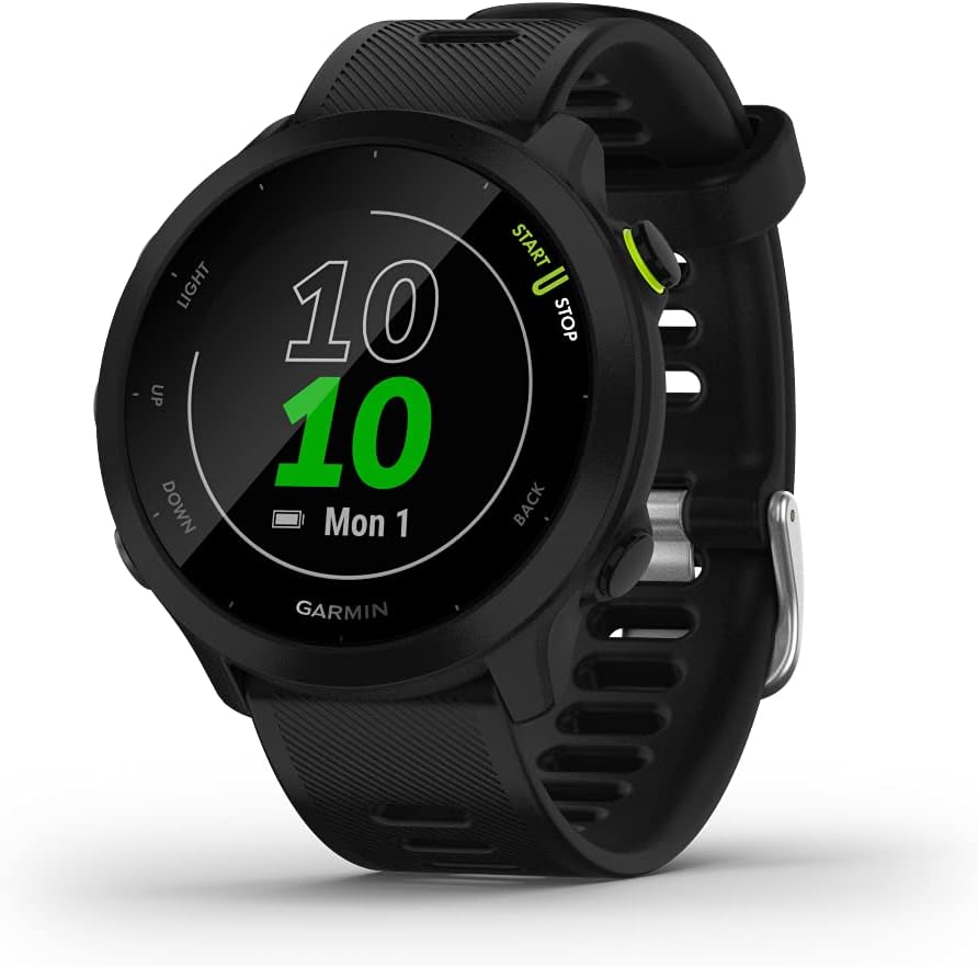 Garmin Forerunner 55, GPS Running Watch with Daily Suggested Workouts, Up to 2 W...
