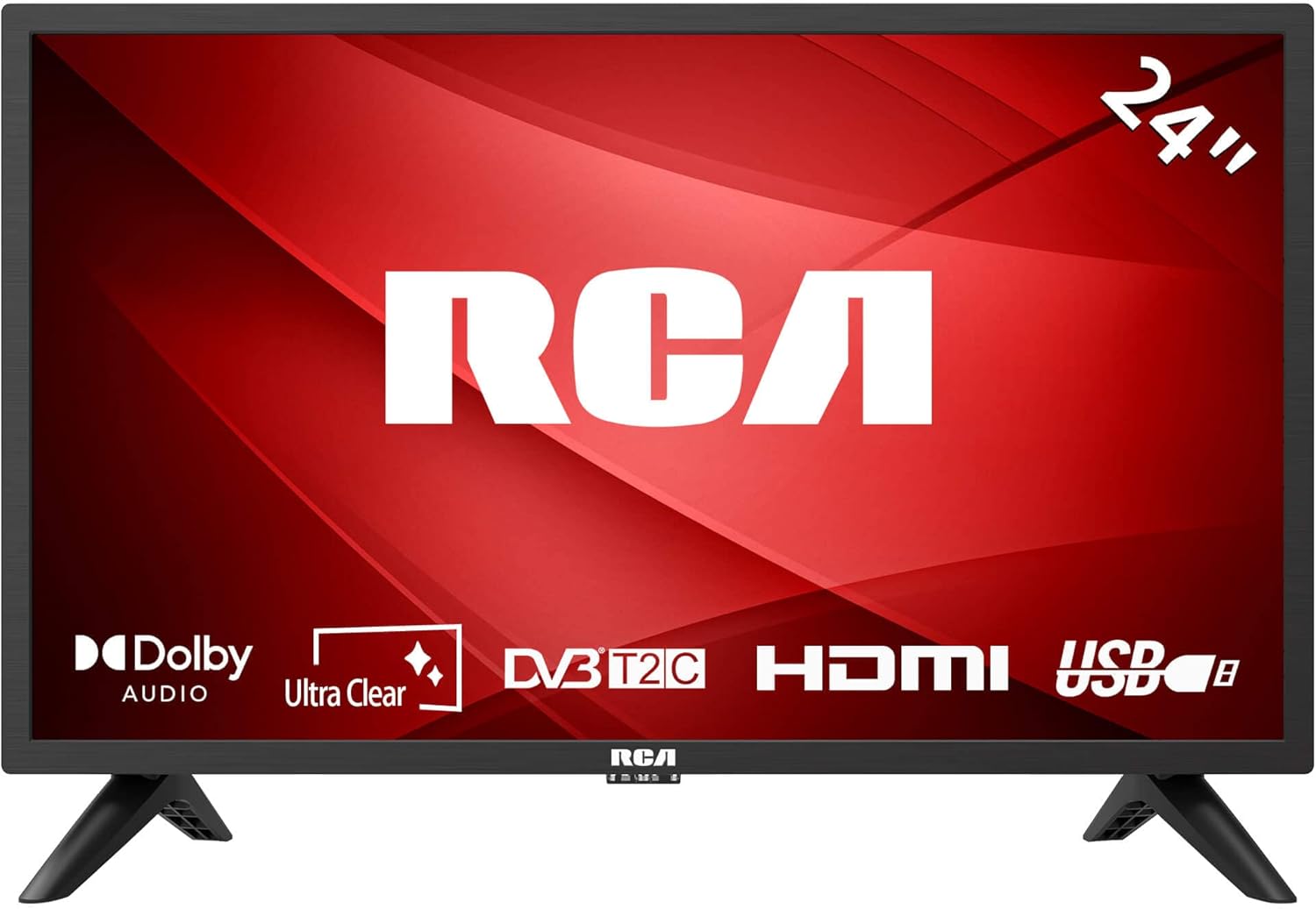 RCA 24 Inch HD TV, DVB-T/T2/C FreeView HD Dolby Digital Audio, Triple Noise Redu...