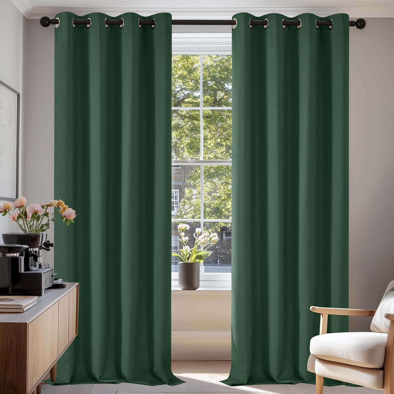 Deconovo Opaque Blackout Curtains, Special Eyelet Curtains for the Living Room,...