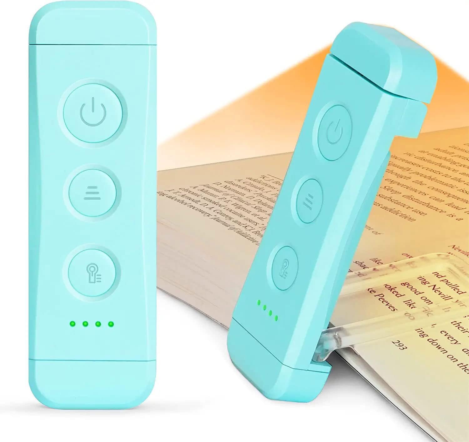 Glocusent USB Rechargeable Book Light, Portable Clip-on LED Reading Light, Readi...