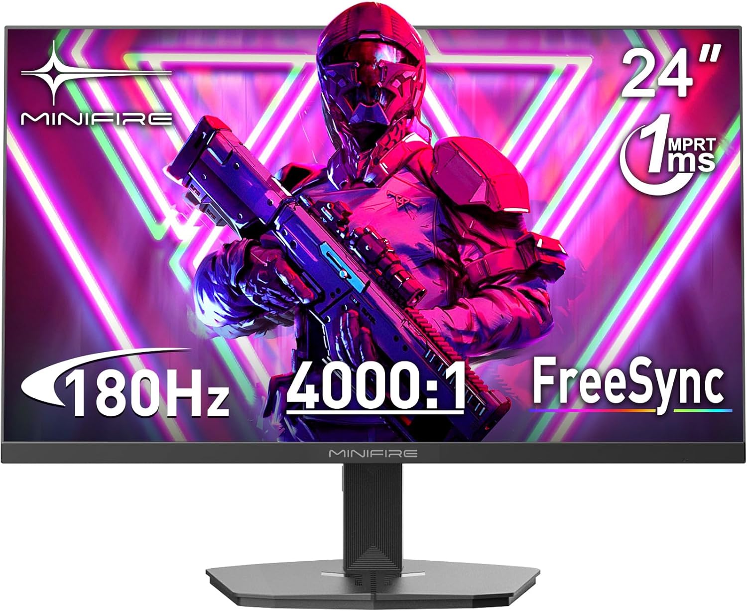 Minifire 24 Inch Gaming Monitor, Special Gaming Monitor for Fast VA Panel, High-...