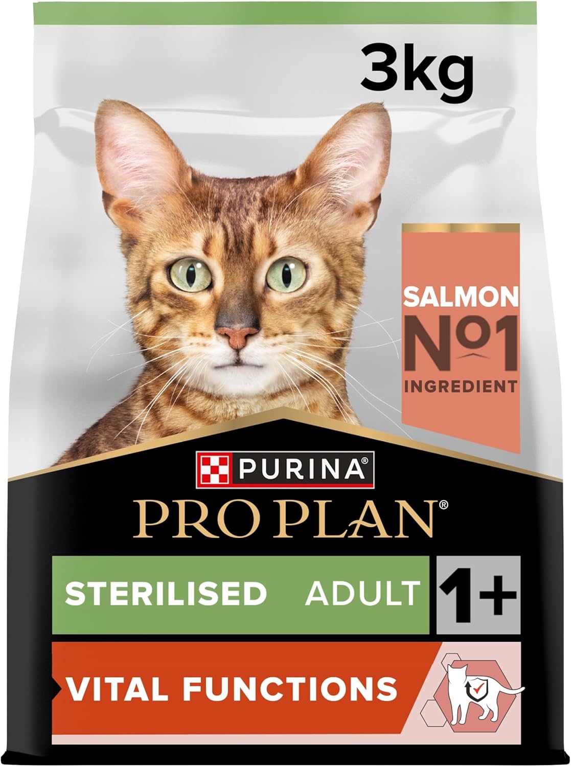 PRO PLAN Vital Functions Salmon Dry Cat Food 3kg,...