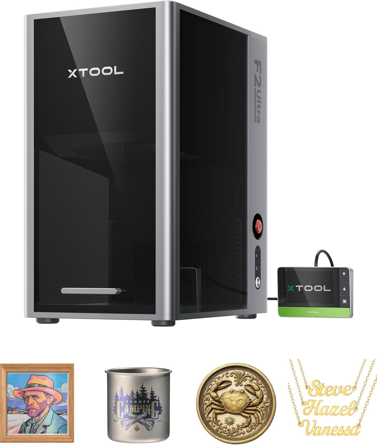 xTool F2 Ultra Single 60W MOPA Fiber Laser Engraver, 100+ Color Metal Engraving,...