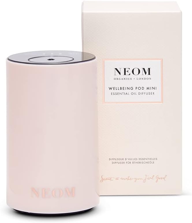 NEOM – Portable Wellbeing Pod Mini Oil Diffuser Nude Rechargeable USB, for Small...