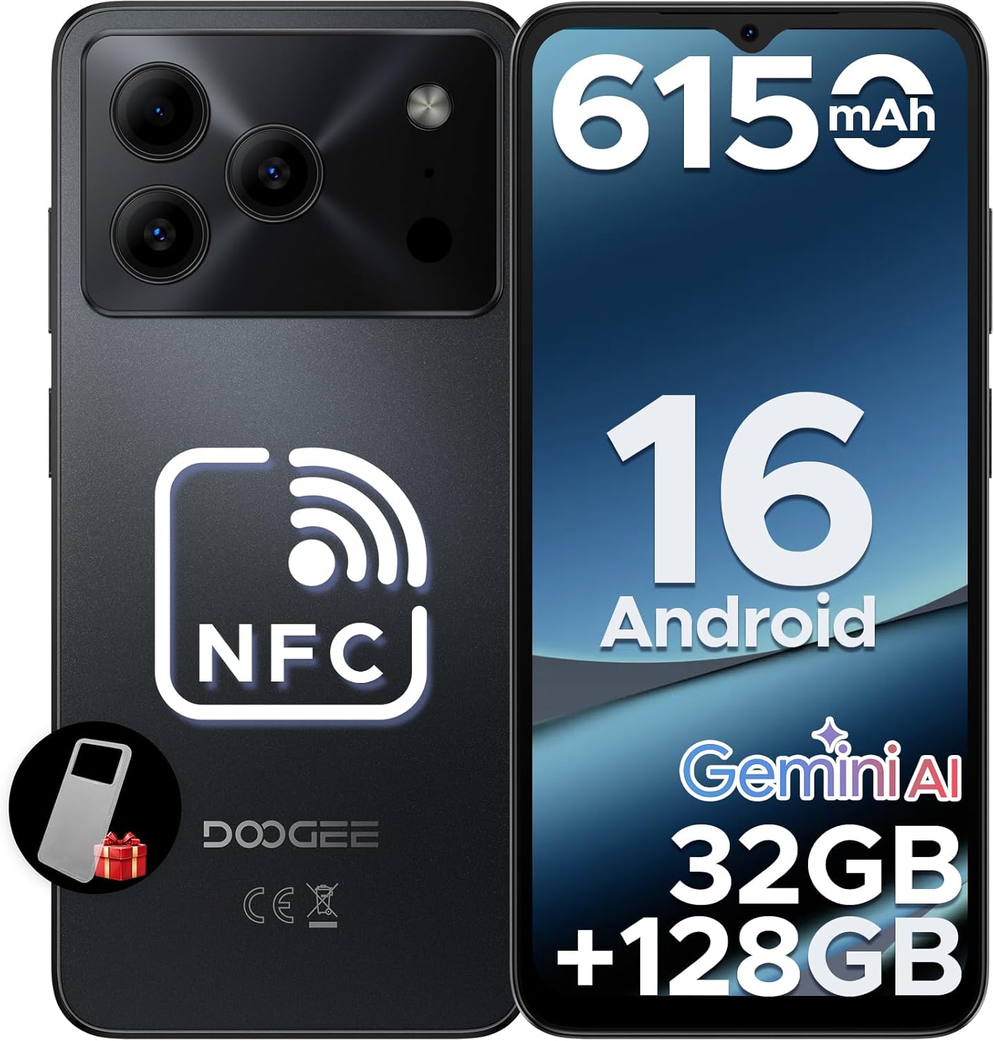 DOOGEE NOTE 56 PRO Mobile Phones, Newest Android 16 With Gemimi AI, 32GB+128GB/2...