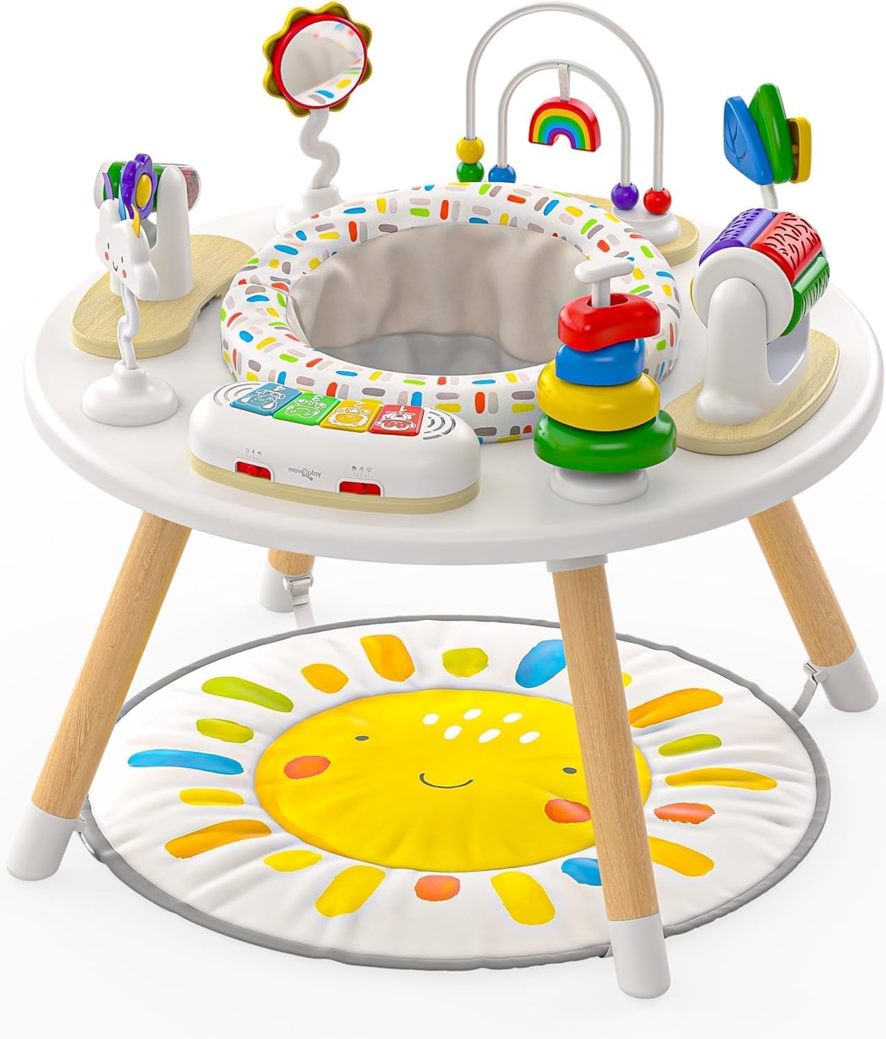 Move2Play 4-in-1 Baby Activity Center | Montessori-Inspired Design | 8 Interacti...