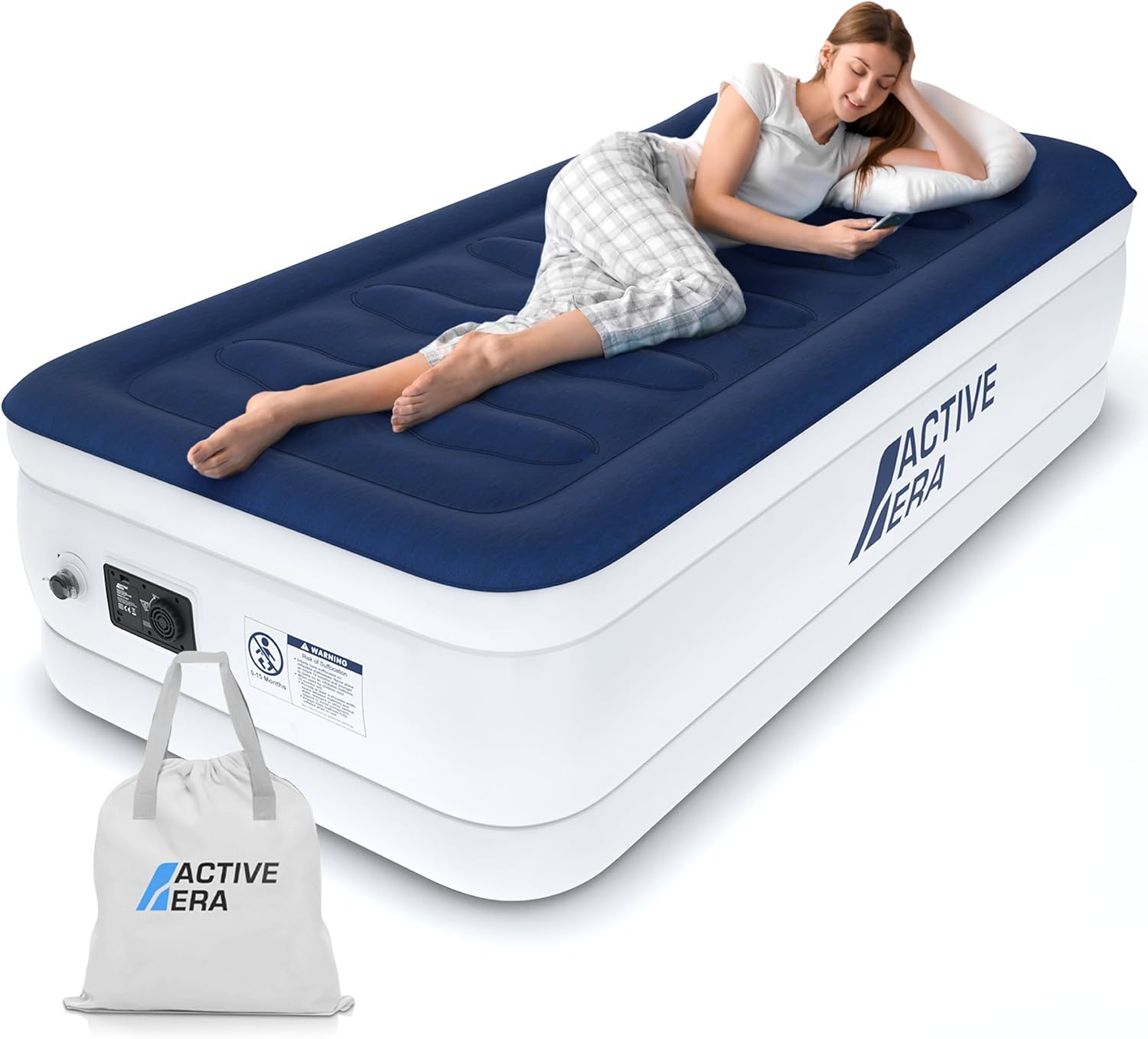 Active Era Luxury Single Inflatable Mattress | Puncture Proof Single Airbed with...