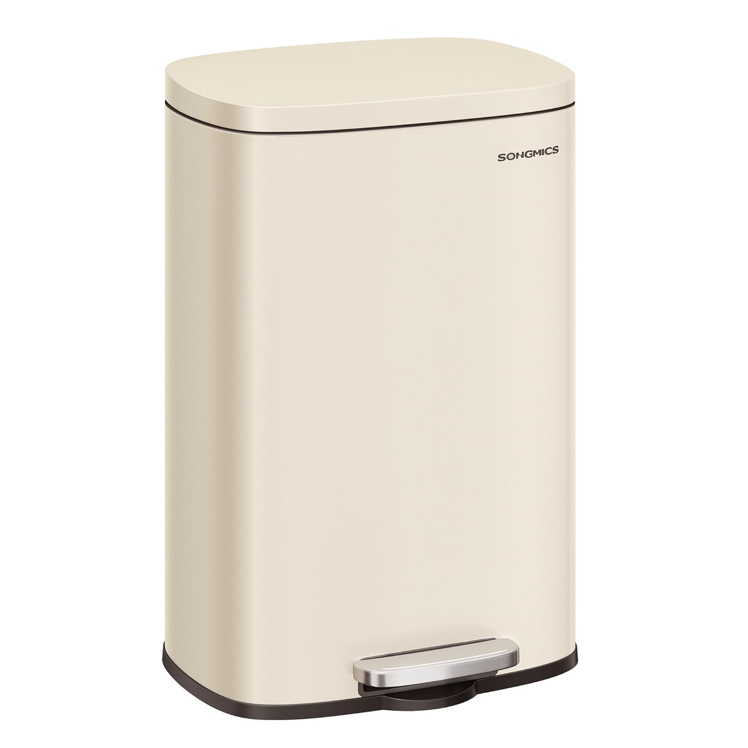 SONGMICS Kitchen Bin 13 Gallon (50 L), Pedal Rubbish Bin, Soft Close, Step-On Pe...