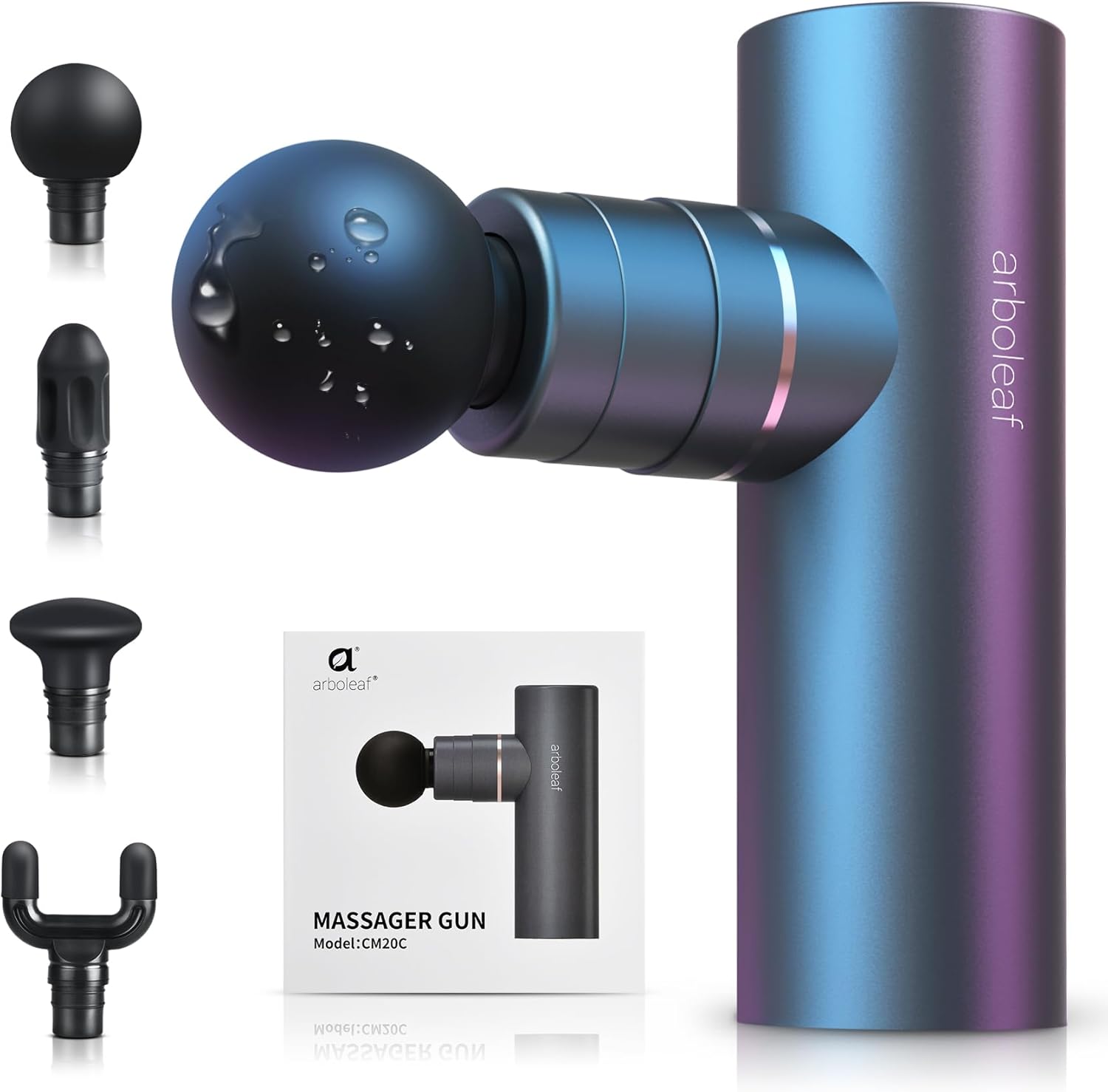 Massage Gun Mini Deep Tissue, arboleaf Muscle Massage Gun with 4 Silicone Heads...