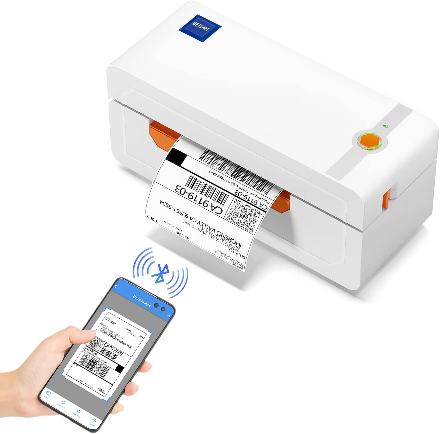 JADENS Bluetooth Thermal Label Printer, 4x6 Shipping Label Printer for Shipping...