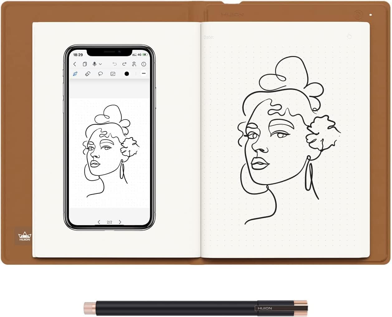 Innovative HUION Note Smart Notebook, Special Digital Writing Pad with Bluetooth...