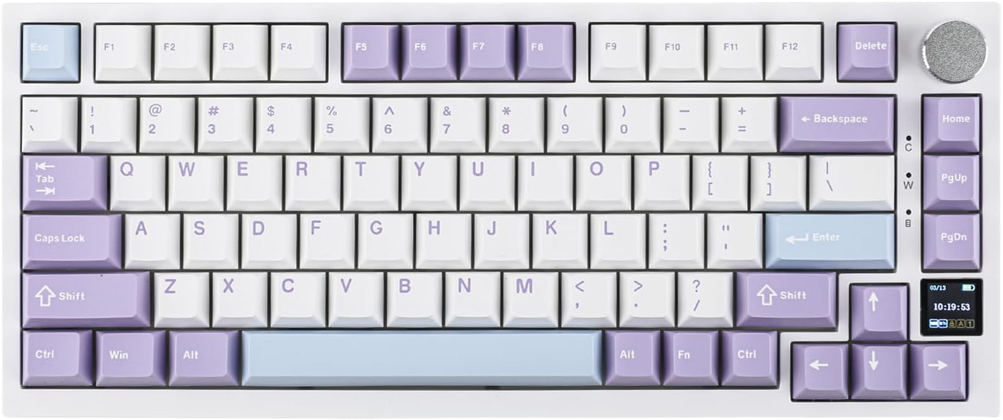 EPOMAKER Ajazz AK820 Pro 75% Gasket-mounted Mechanical Keyboard with TFT Screen,...