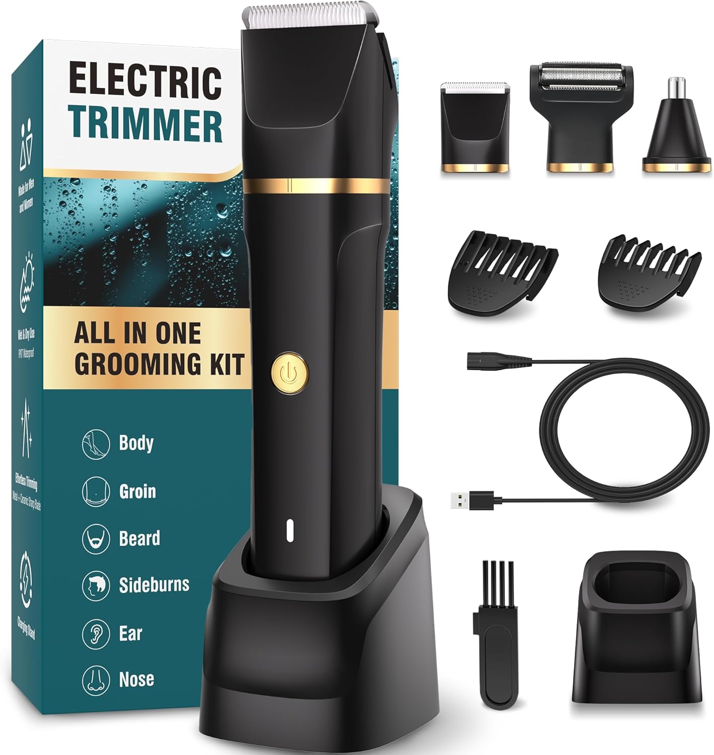 Manscape Body Trimmer Men 3 in 1, Pubic & Ball Tri...