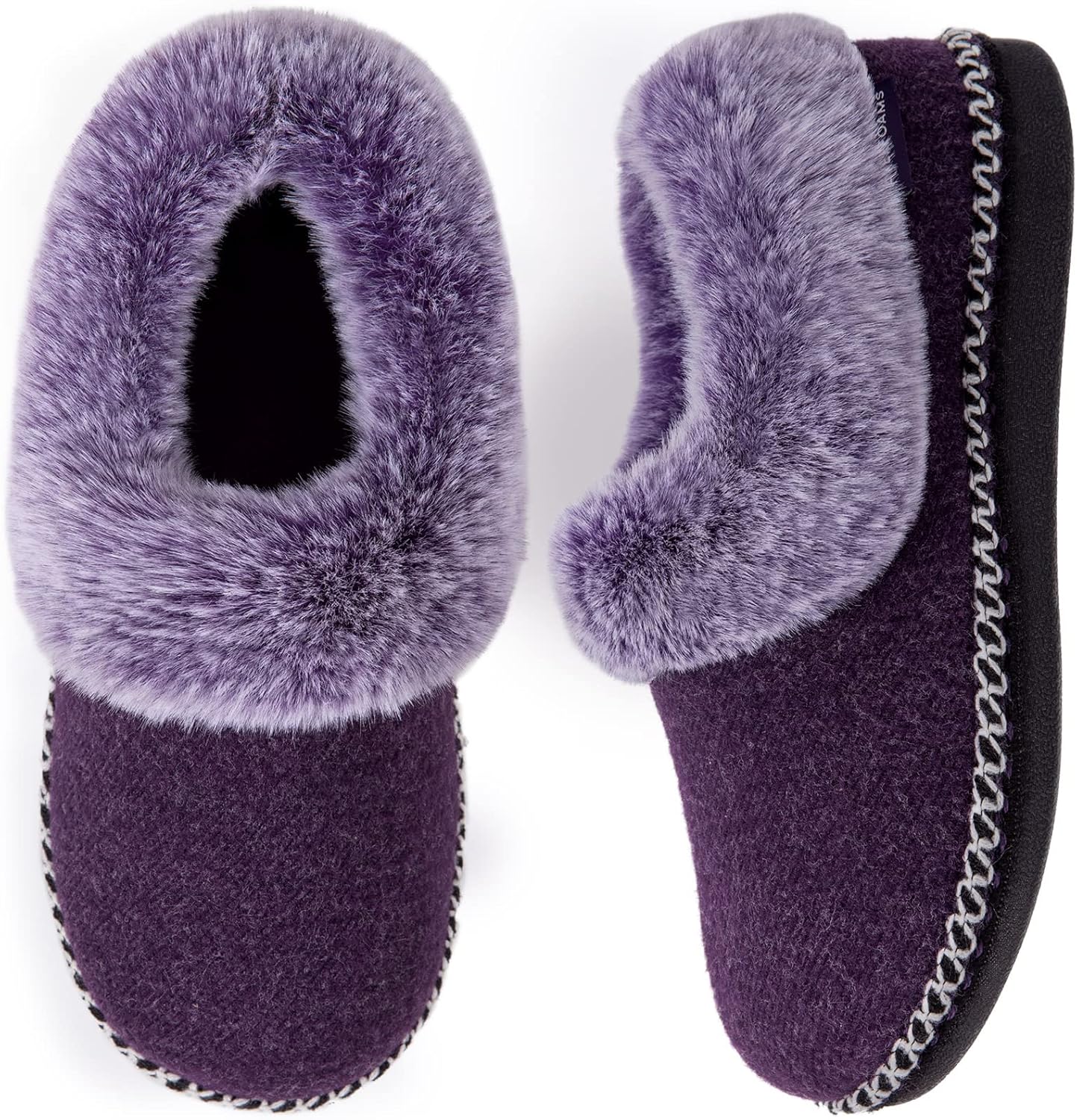 EverFoams Women's Bootie Slippers Warm Soft Comfy Memory Foam Non-slip Indoor Ho...